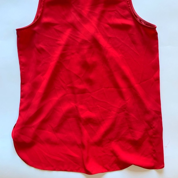 2 Sleeveless V-Neck Professional Collared Shirts, Burgundy/ Maroon (M) and Red S - Picture 4 of 4